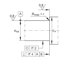 推力角接觸球軸承 ZKLN4075-2RS, 雙向，兩側(cè)唇密封