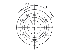 推力角接觸球軸承 ZKLF2068-2RS, 雙向，螺釘安裝，兩側唇密封
