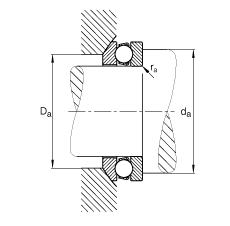 推力深溝球軸承 53322-MP, 根據(jù) DIN 711/ISO 104 標(biāo)準(zhǔn)的主要尺寸，單向，帶球面軸承座圈，可分離