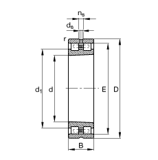圓柱滾子軸承 NN3080-AS-K-M-SP, 根據(jù) DIN 5412-4 標(biāo)準(zhǔn)的主要尺寸, 非定位軸承, 雙列，帶錐孔，錐度 1:12 ，可分離, 帶保持架，減小的徑向內(nèi)部游隙，限制公差