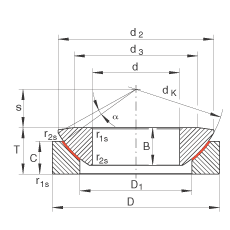 推力關(guān)節(jié)軸承 GE300-AW, 根據(jù) DIN ISO 12 240-3 標(biāo)準(zhǔn)，免維護(hù)