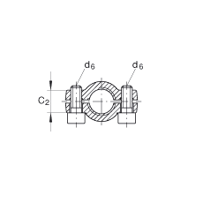 液壓桿端軸承 GIHNRK12-LO, 根據(jù) DIN ISO 12 240-4 標(biāo)準(zhǔn)，帶右旋螺紋夾緊裝置，需維護
