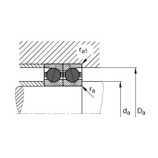 主軸軸承 HCB7028-E-T-P4S, 調(diào)節(jié)，成對或單元安裝，接觸角 α = 25°，陶瓷球，限制公差