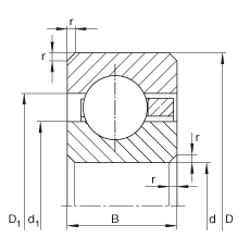 薄截面軸承 CSCA020, 深溝球軸承，類型C，運(yùn)行溫度 -54°C 到 +120°C
