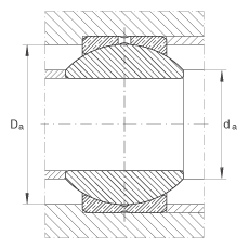 關(guān)節(jié)軸承 GE18-PB, 根據(jù) DIN ISO 12 240-1 標(biāo)準(zhǔn)，尺寸系列 K，需維護(hù)