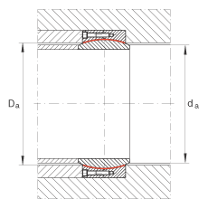 大的關(guān)節(jié)軸承 GE900-DW, 根據(jù) DIN ISO 12 240-1 標(biāo)準(zhǔn)，免維護(hù)