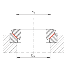 推力關(guān)節(jié)軸承 GE300-AW, 根據(jù) DIN ISO 12 240-3 標(biāo)準(zhǔn)，免維護(hù)